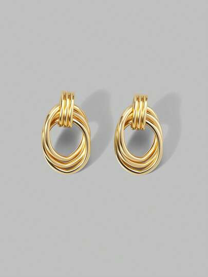 Ontre New Gold Earrings. - Size one-size | SHEIN