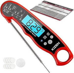 KIZEN Digital Meat Thermometer with Probe - Instant Read Food Thermometer for Cooking, Grilling, ... | Amazon (US)