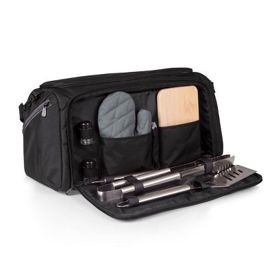 Picnic Time BBQ Kit Grill Set and Cooler - Black: Stainless Steel Accessories, Outdoor Cooking Essentials, 9-Piece Set | Target
