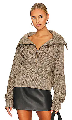 Varley Mentone Half Zip in Dark Olive Speckle from Revolve.com | Revolve Clothing (Global)