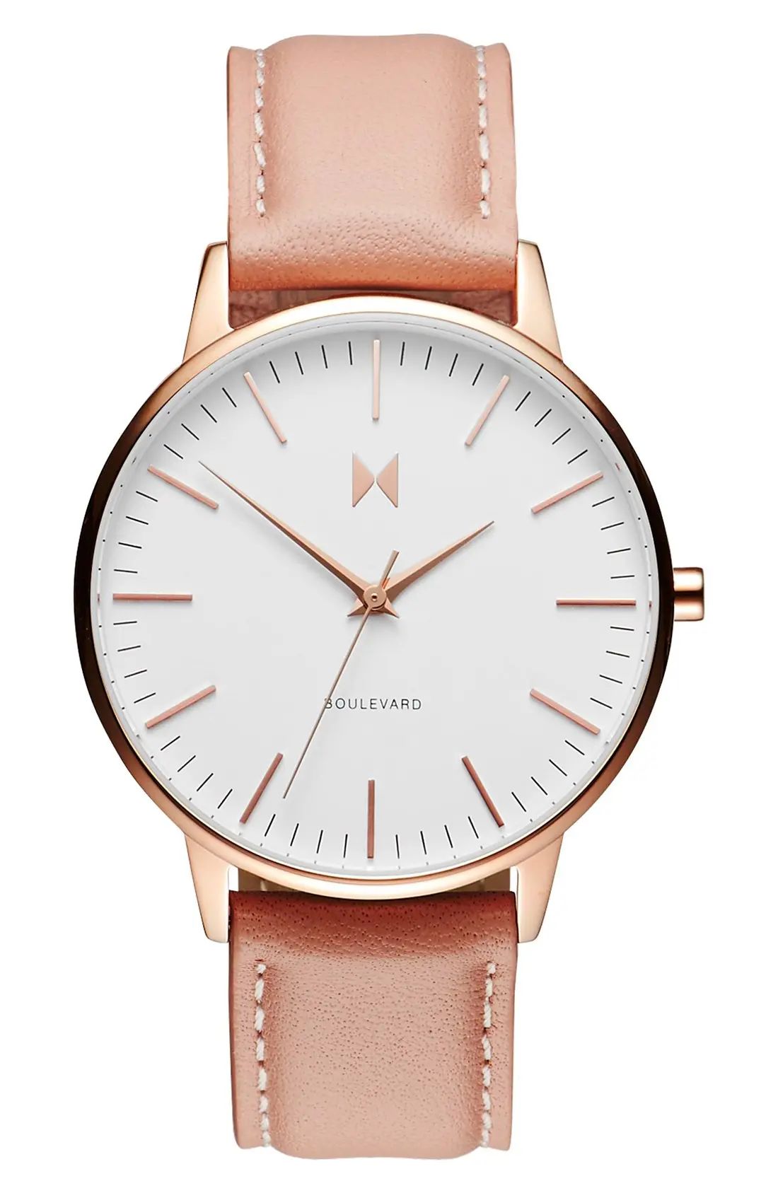 Women's Mvmt Boulevard Leather Strap Watch, 38Mm | Nordstrom