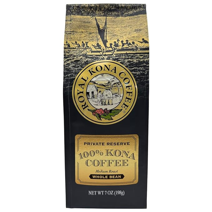 Royal Kona Whole Bean Coffee, 100% Kona, 7-Ounce Bag | Amazon (US)
