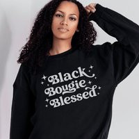 Melanin Sweatshirt, Brown Sugar Blessed Sweater, Black Girl Magic Poppin, Bougie Sweatshirt | Etsy (US)