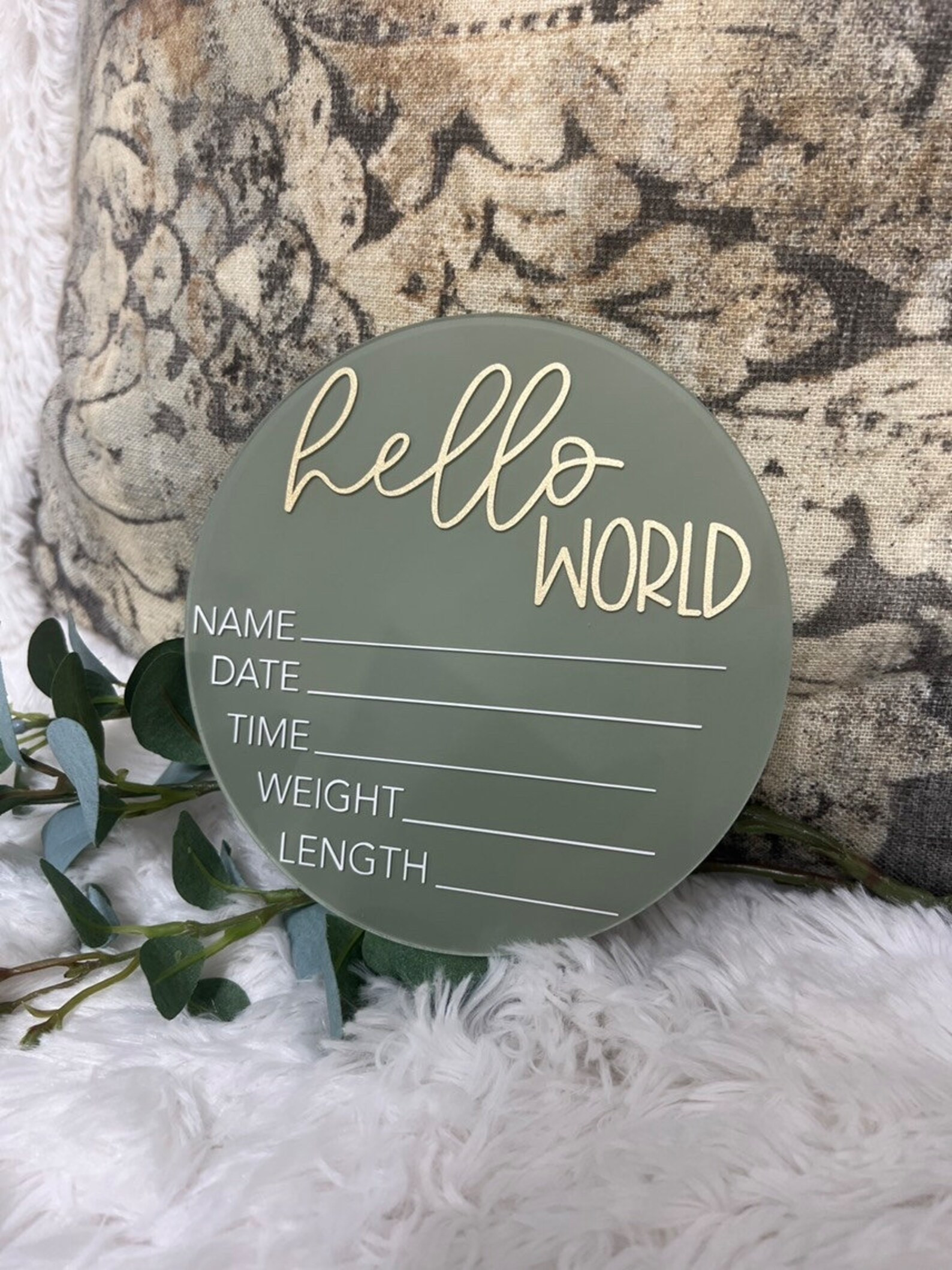 Hello World Baby Stat Sign, Acrylic Baby Birth Announcement, Hello World Sign, Newborn Photo Prop... | Etsy (US)