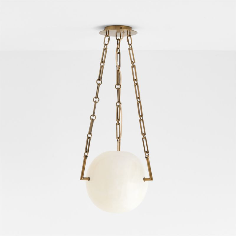 Atlas Alabaster Globe Pendant Light | Crate & Barrel | Crate & Barrel