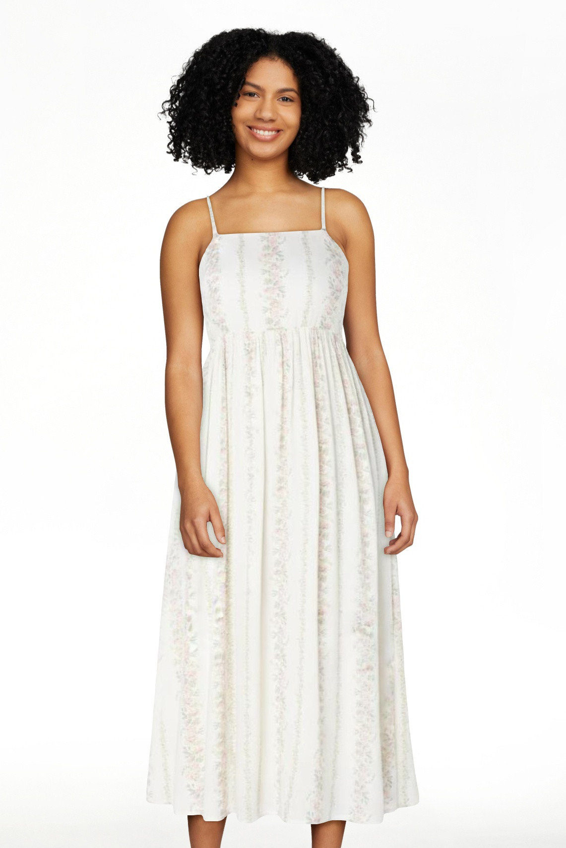 Bridgerton Celebrity Pink Women's Tie Back Midi Dress, Sizes XS-XXXL | Walmart (US)