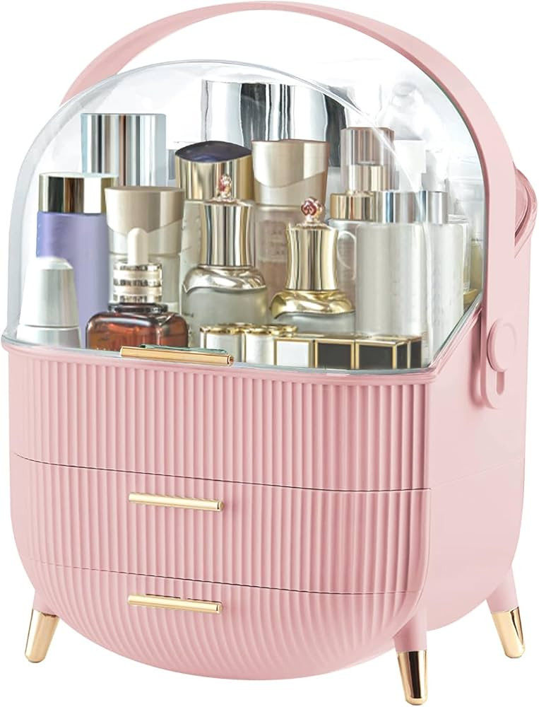 Make up Organizers and Storage, Makeup Organizer for Vanity, Cosmetics Skincare Organizers with L... | Amazon (US)