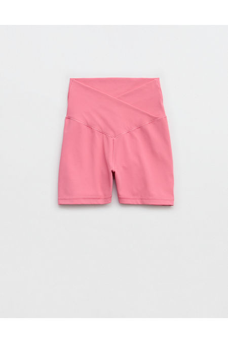 OFFLINE By Aerie Real Me Crossover 3" Bike Short Women's Playful Pink XXS | Aerie
