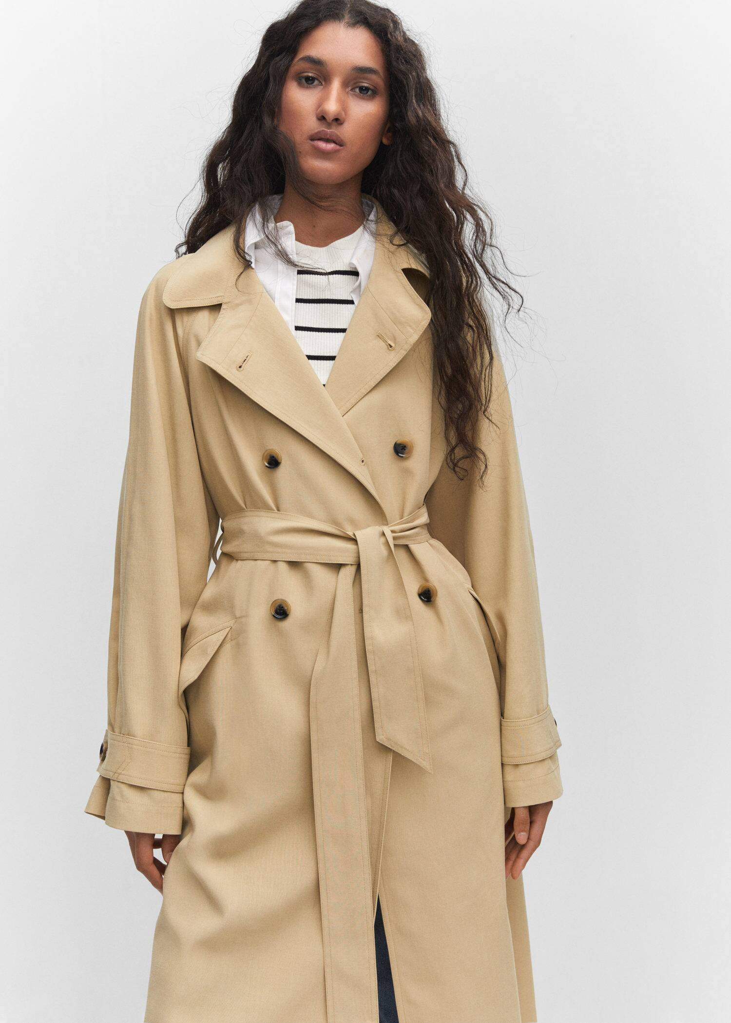 Trench fluid tencel -  Women | Mango United Kingdom | MANGO (UK)