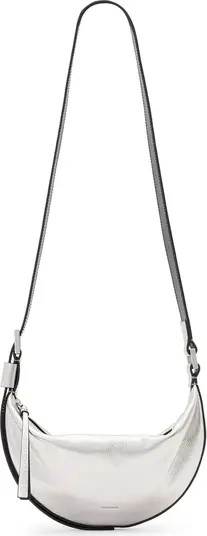 Half Moon Metallic Leather Crossbody Bag | Nordstrom