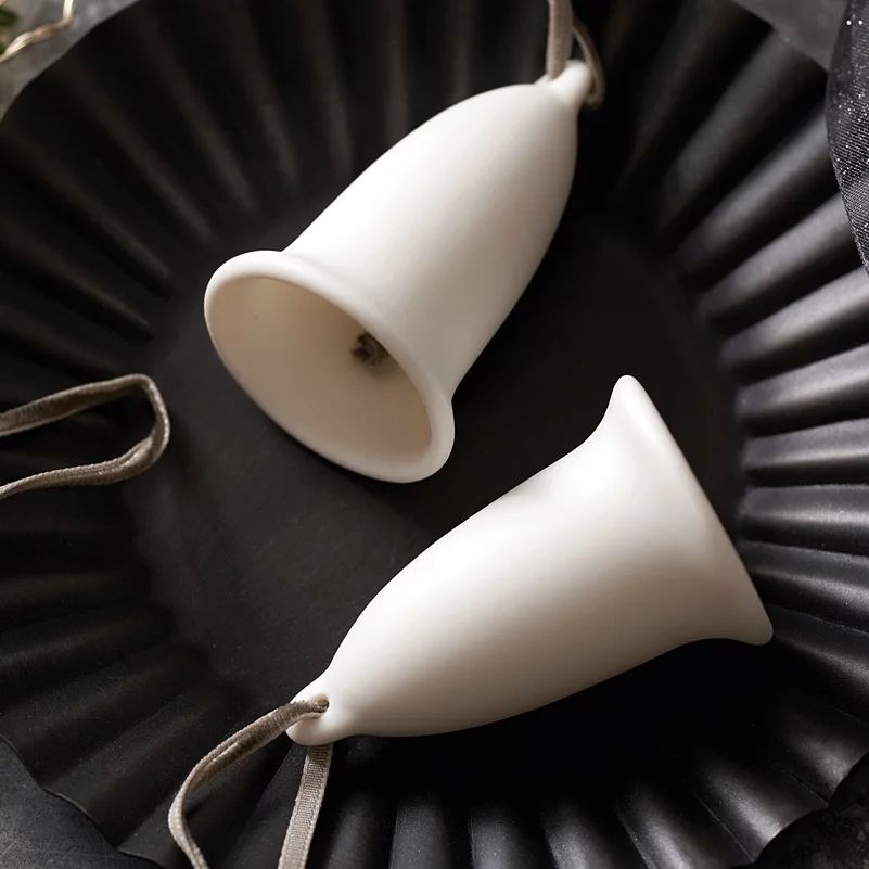 White Ceramic Bells - Set of 4 | The White Company (UK)