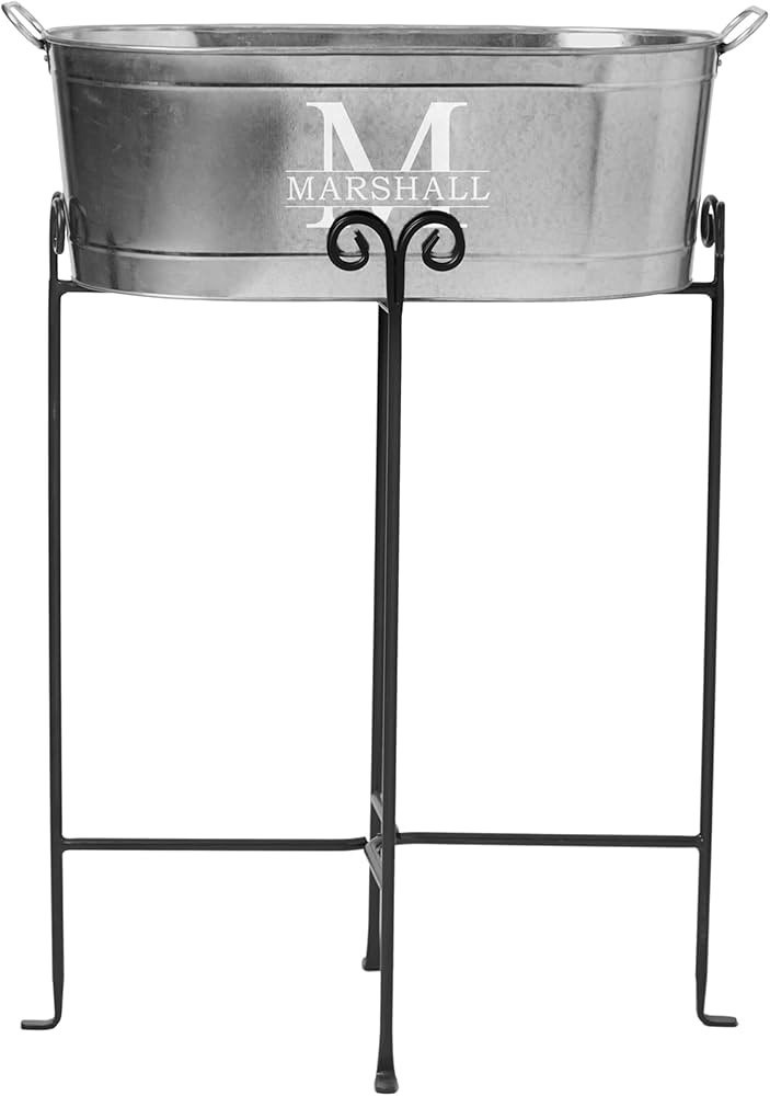 Let's Make Memories Personalized Beverage Tub w/Stand - Galvanized Beverage Tub - Customized Name... | Amazon (US)