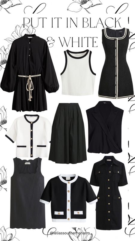 A round up of black and white pieces to add to your closet! Such a classic! 

#LTKstyletip #LTKmidsize #LTKworkwear
