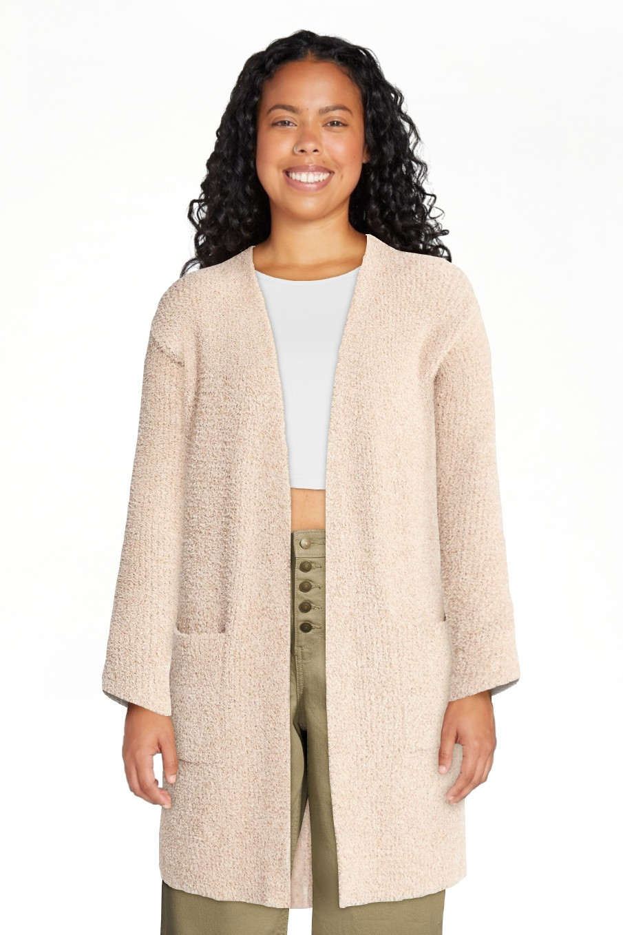 Time and Tru Women’s and Women’s Plus Super Soft Longline Cardigan Sweater, Lightweight, Size... | Walmart (US)