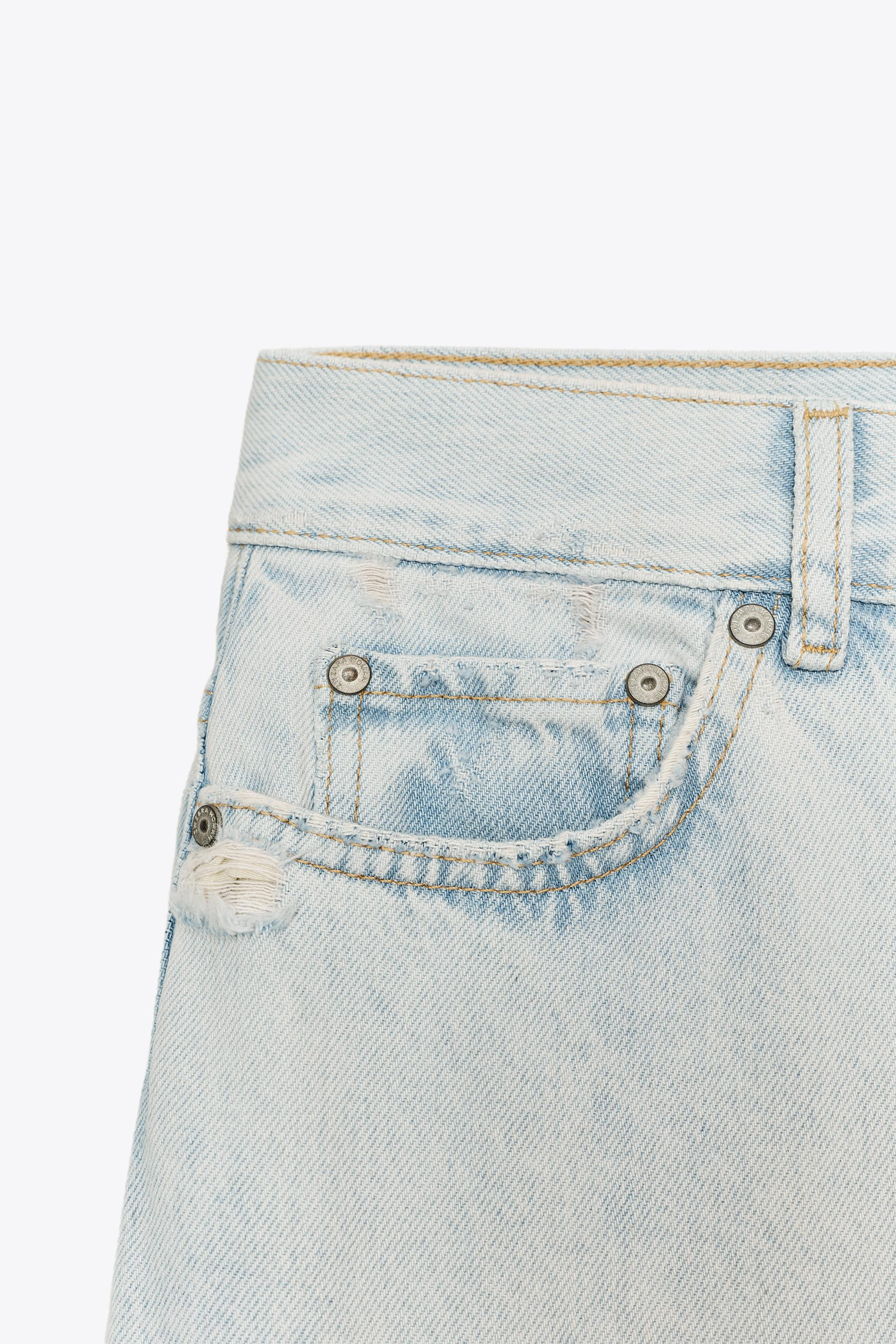 TRF WIDE-LEG HIGH-WAIST LEATHER POCKET JEANS | Zara AU