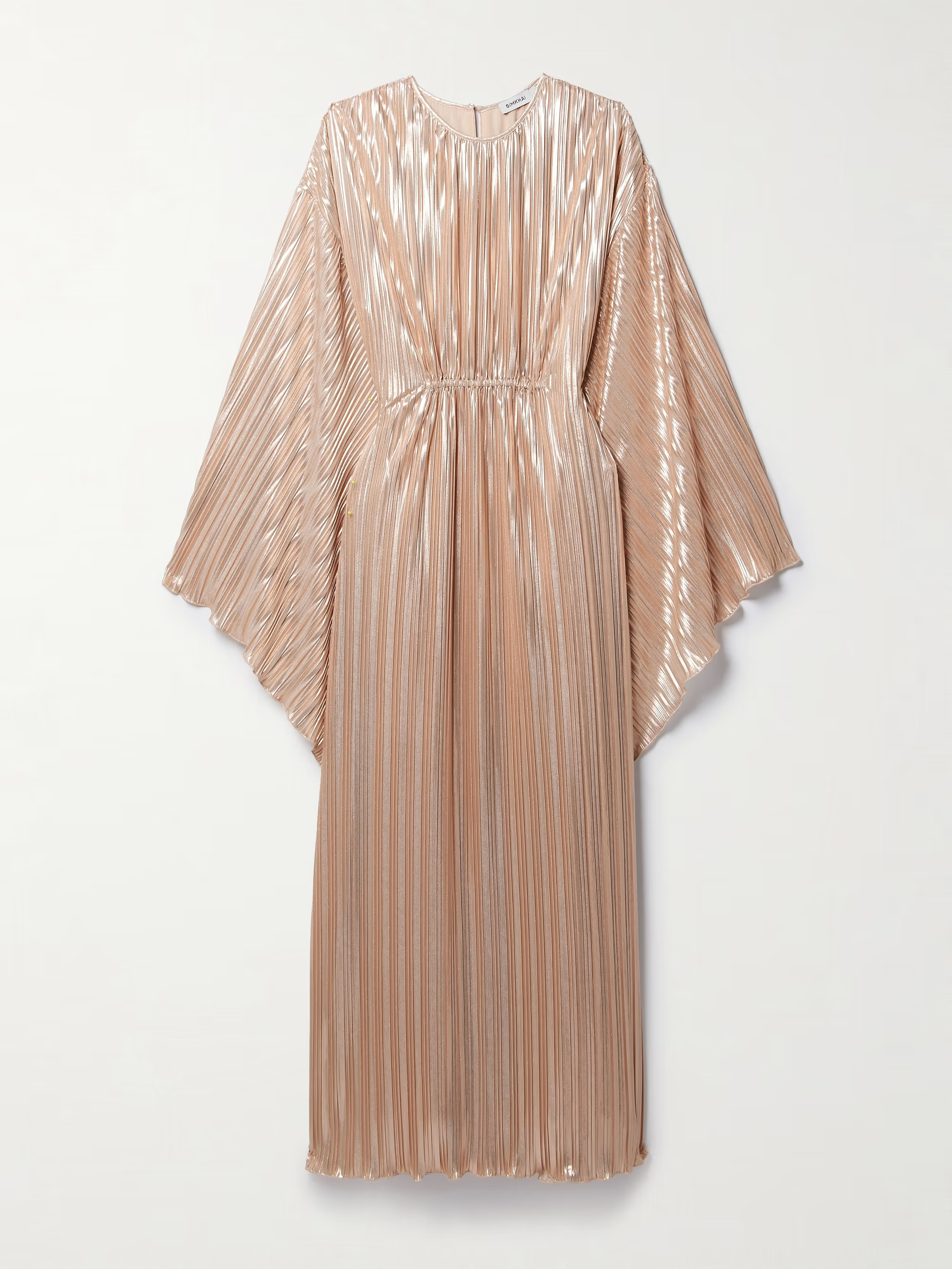 Gathered plissé-lamé kaftan | NET-A-PORTER (UK & EU)