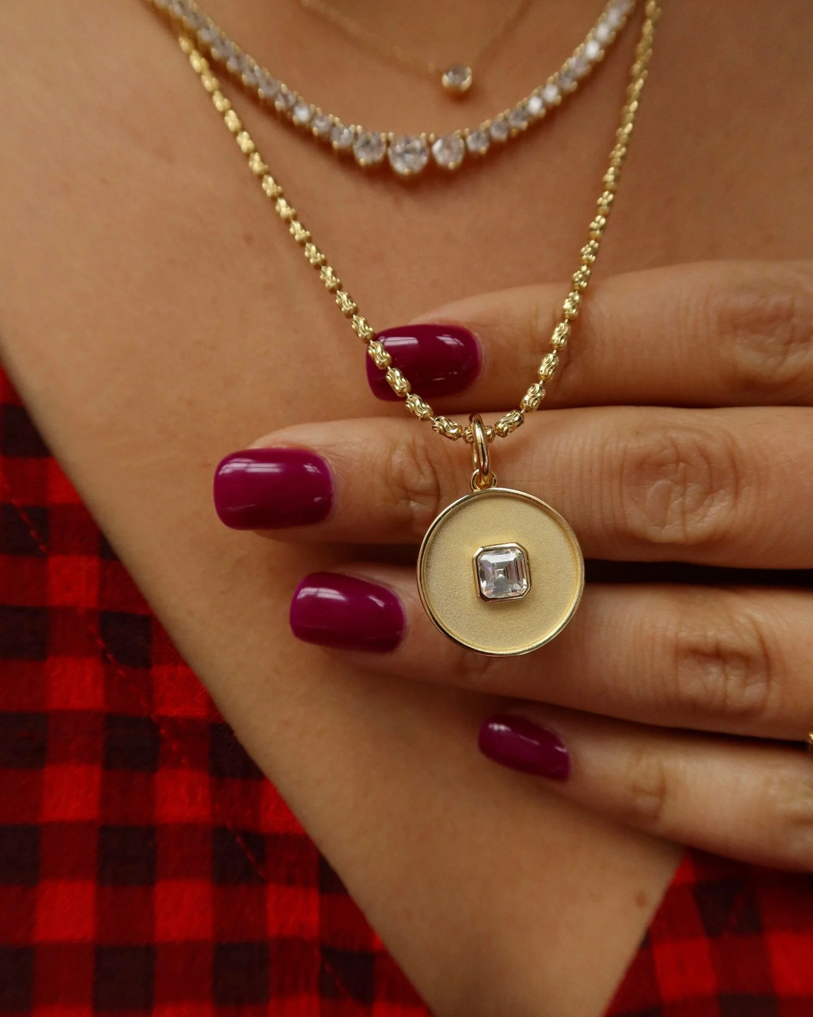 SIENNA BRUSHED STONE PENDANT NECKLACE | Cupcakes and Cashmere LLC