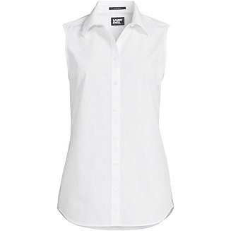 Lands' End Petite Wrinkle Free No Iron Shirt - Macy's | Macy's