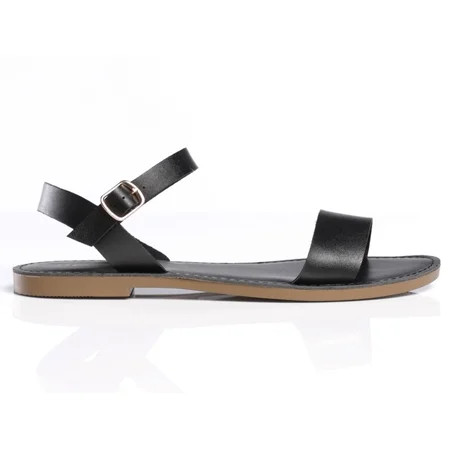 Soda Shoes Women's Bigboss Strap Sandal, Black Pu, 8.5 | Walmart (US)