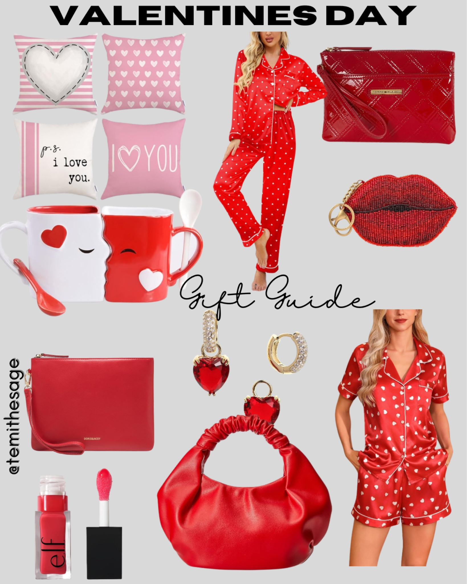 Valentine’s Day Gift Guide ❤️🎁 Spoil your loved ones with these heart-filled picks. 
From cozy PJs to statement bags, love is in the details! 💌 #ValentinesDay #GiftIdeas 

#LTKFindsUnder100 #LTKSeasonal #LTKGiftGuide