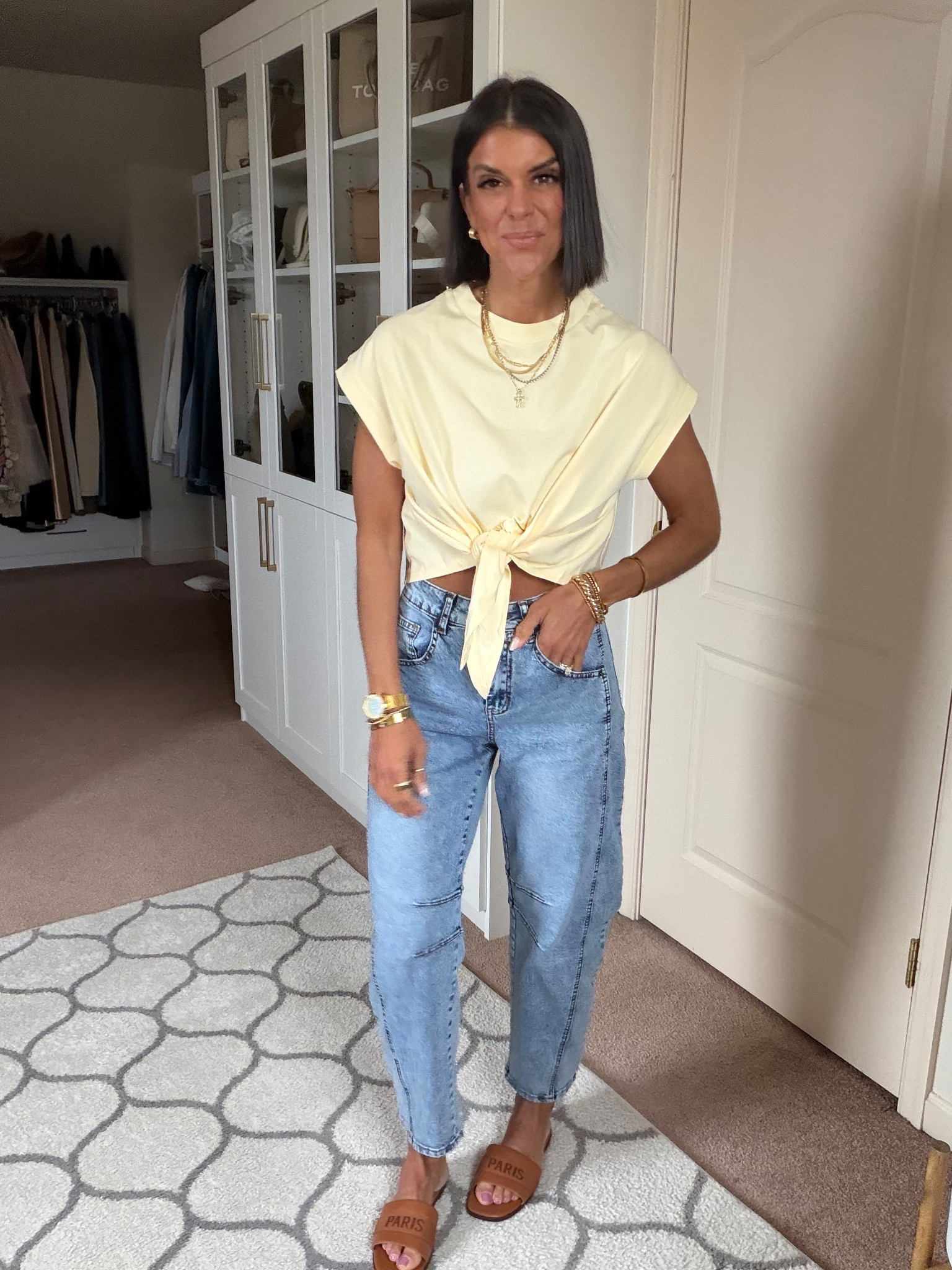 Size small in tee Size xs in jeans

#LTKSeasonal