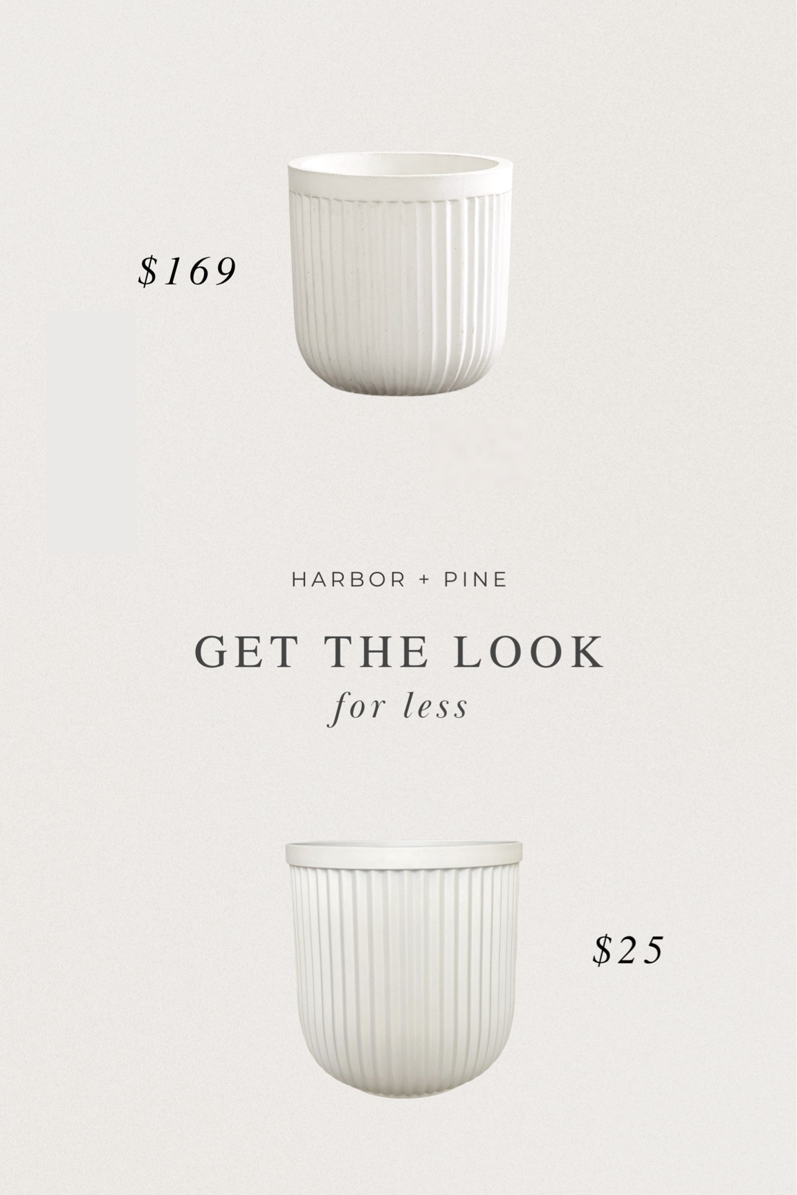 Get the look for less: Fluted Planters 

#LTKunder50 #LTKunder100 #LTKhome