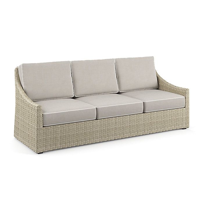 Ashby Sofa with Cushions in Shell Finish | Frontgate | Frontgate