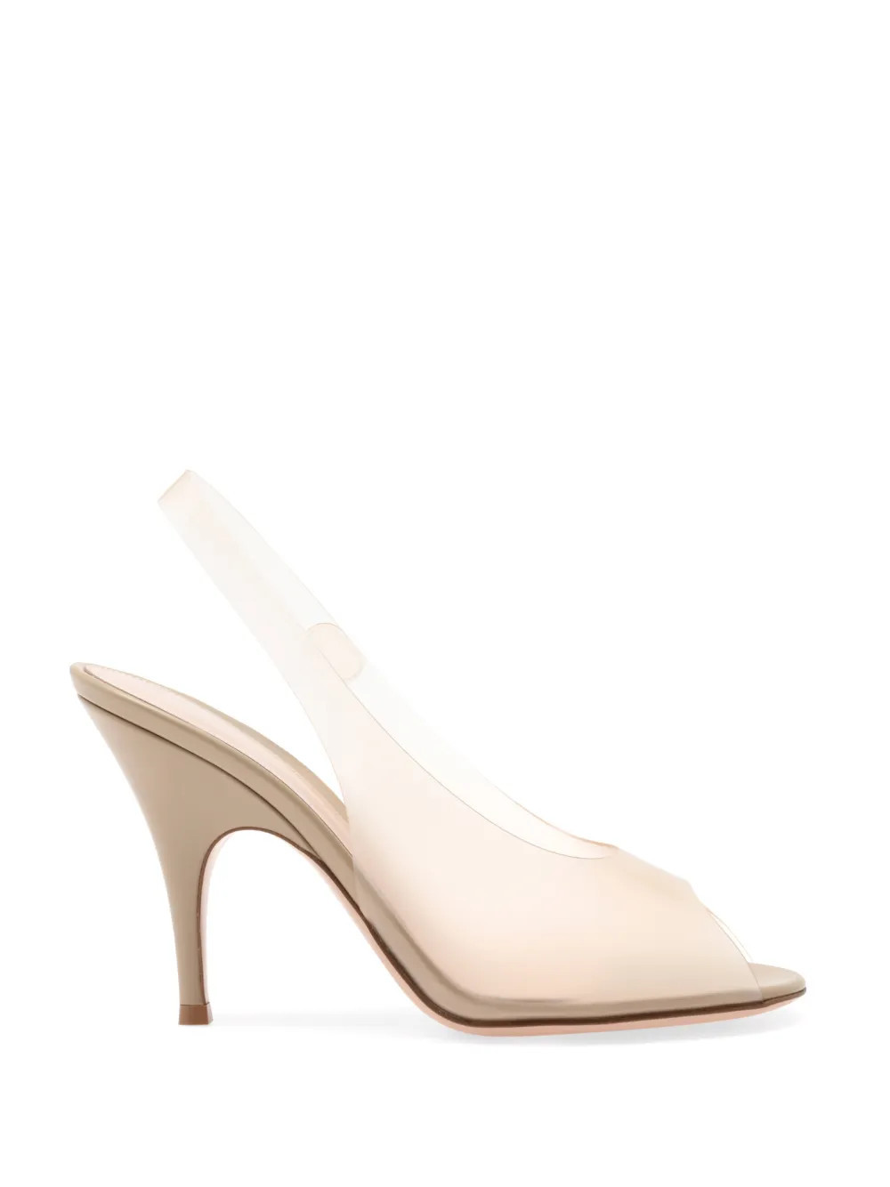Gianvito Rossi slingback peep-toe sandals - White | Farfetch Global