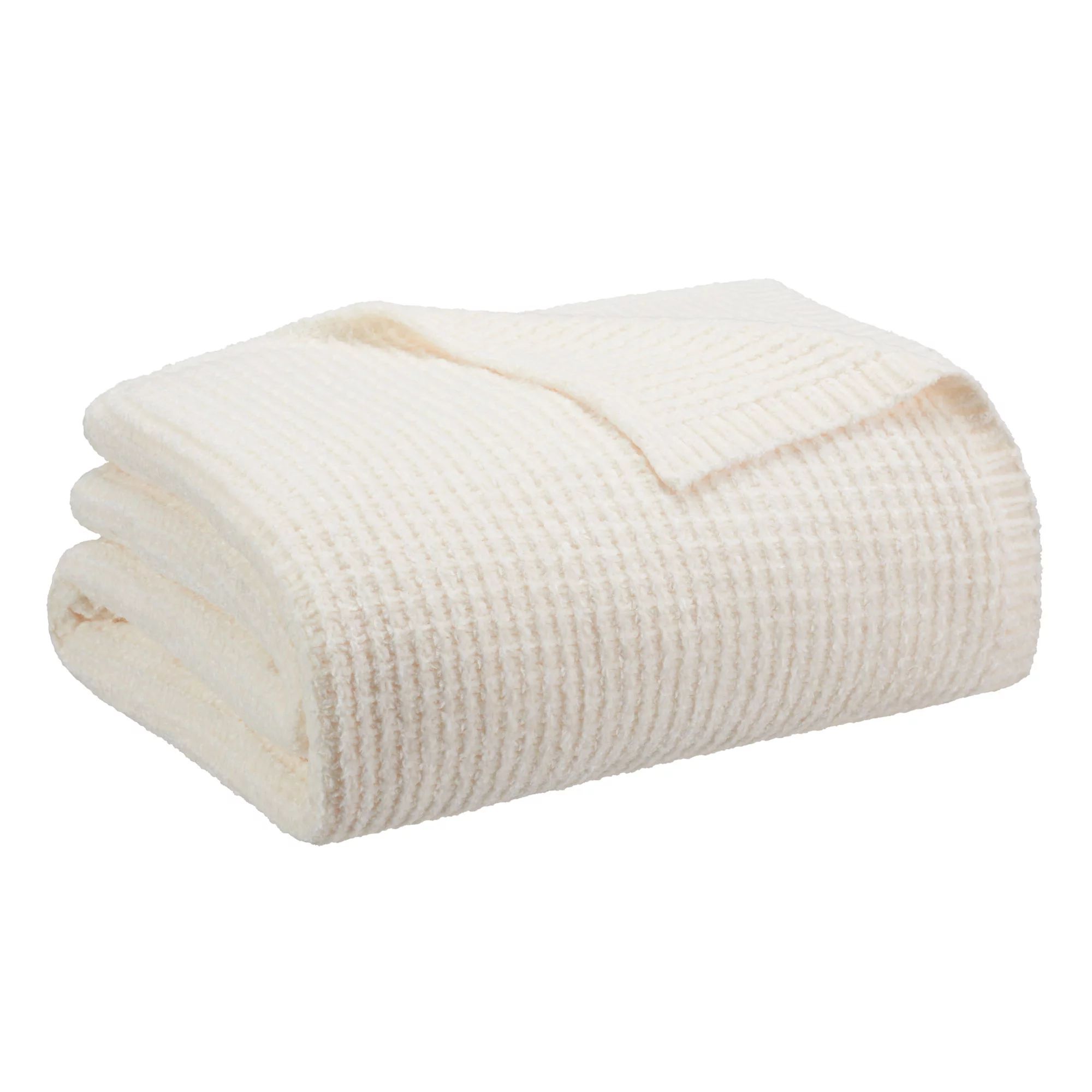 Better Homes & Gardens Luxe Chenille Throw, 50” x 72”, Ivory | Walmart (US)