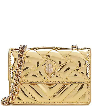 Kurt Geiger London Micro Kensington Metallic Crossbody Bag - Gold | Dillard's