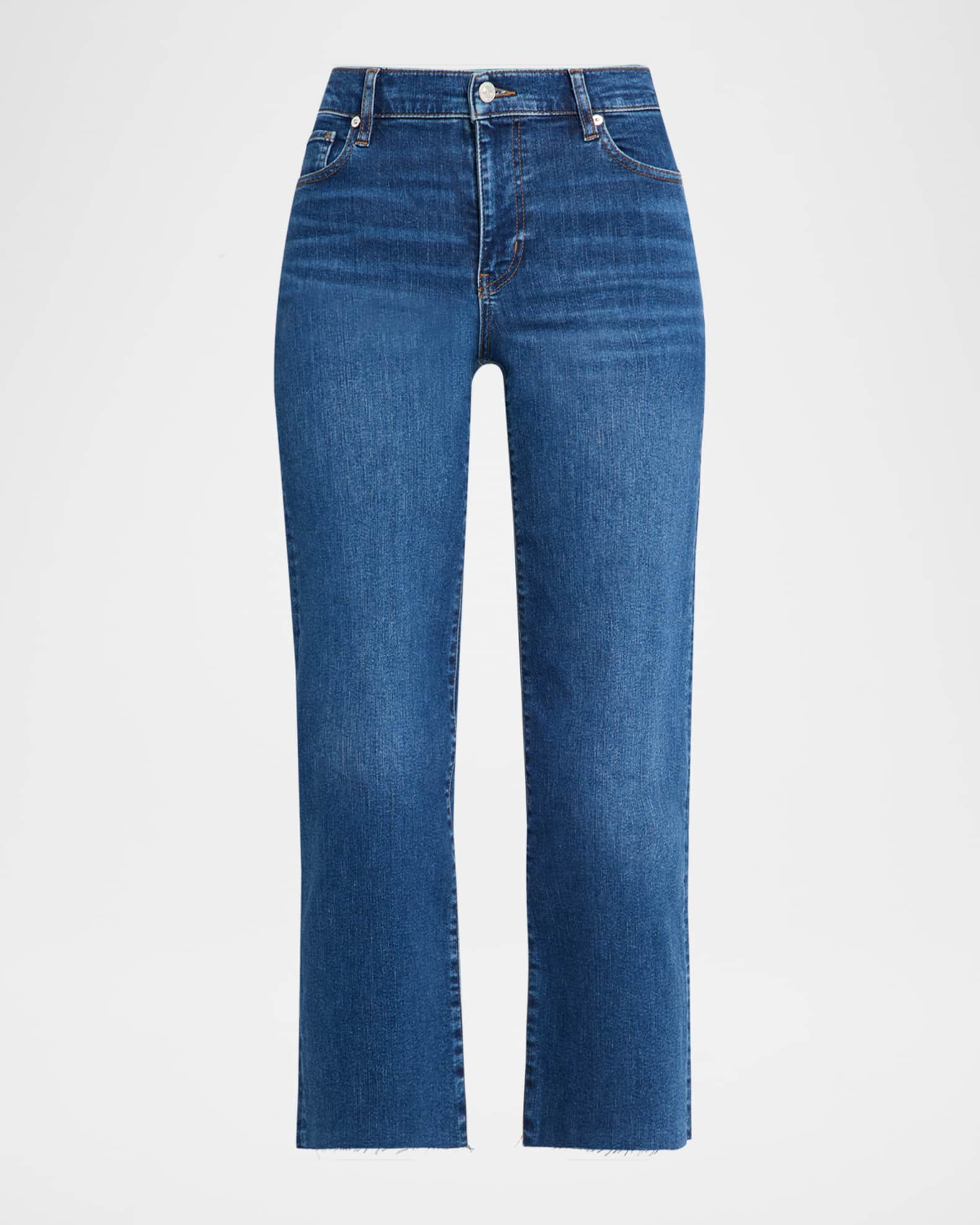 FRAME The Mellow Wide Ankle Jeans | Neiman Marcus