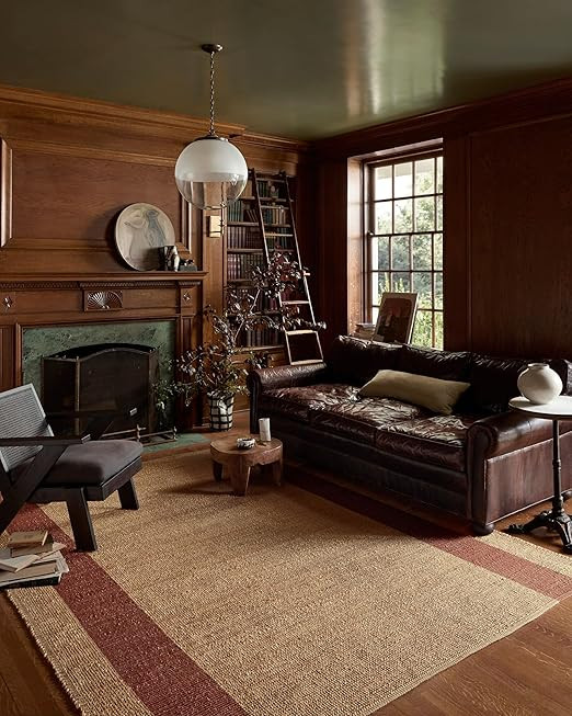 Loloi Leanne Ford Weatherstaff Collection WTS-02 Natural/Brick 2'-6" x 9'-9" Runner Rug Jute, Str... | Amazon (US)