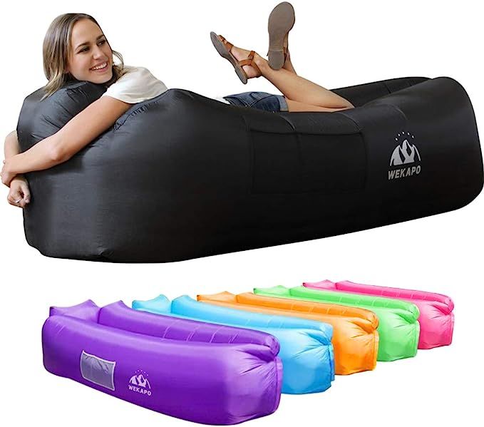 WEKAPO Inflatable Lounger Air Sofa Chair–Camping & Beach Accessories–Portable Water Proof Cou... | Amazon (US)