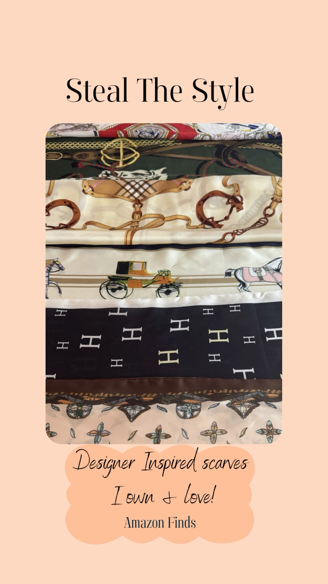 I've become obsessed with scarves but I don't want to spend a lot of money on them. Check out my designer inspired collection from Amazon — they are so good! 

 #LTKdayinmylife #LTKmomlife #LTKOver40