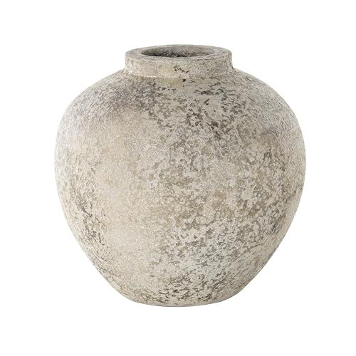 Deco 79 Ceramic Handmade Antique Style Round Vase with Textured Distressing, 12" x 12" x 12", Cre... | Amazon (US)