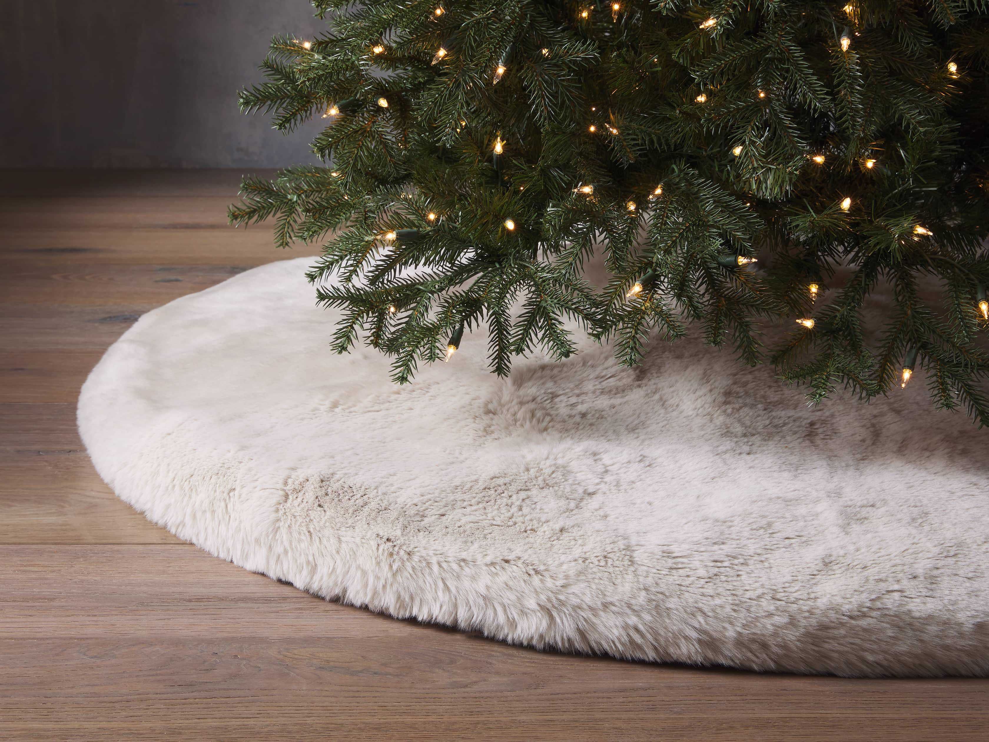 Faux Rabbit Fur Tree Skirt | Arhaus