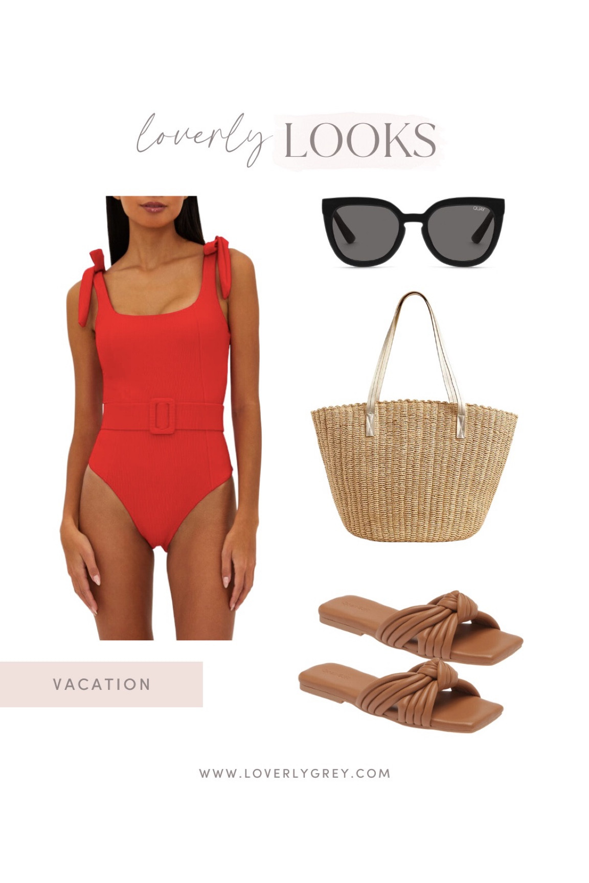 Love this belted red one piece swimsuit for summer! 

#LTKSeasonal #LTKswim #LTKunder100