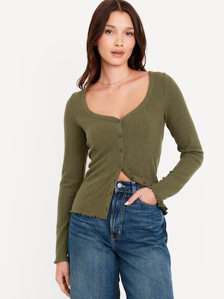 Button-Down Pointelle Top | Old Navy (US)