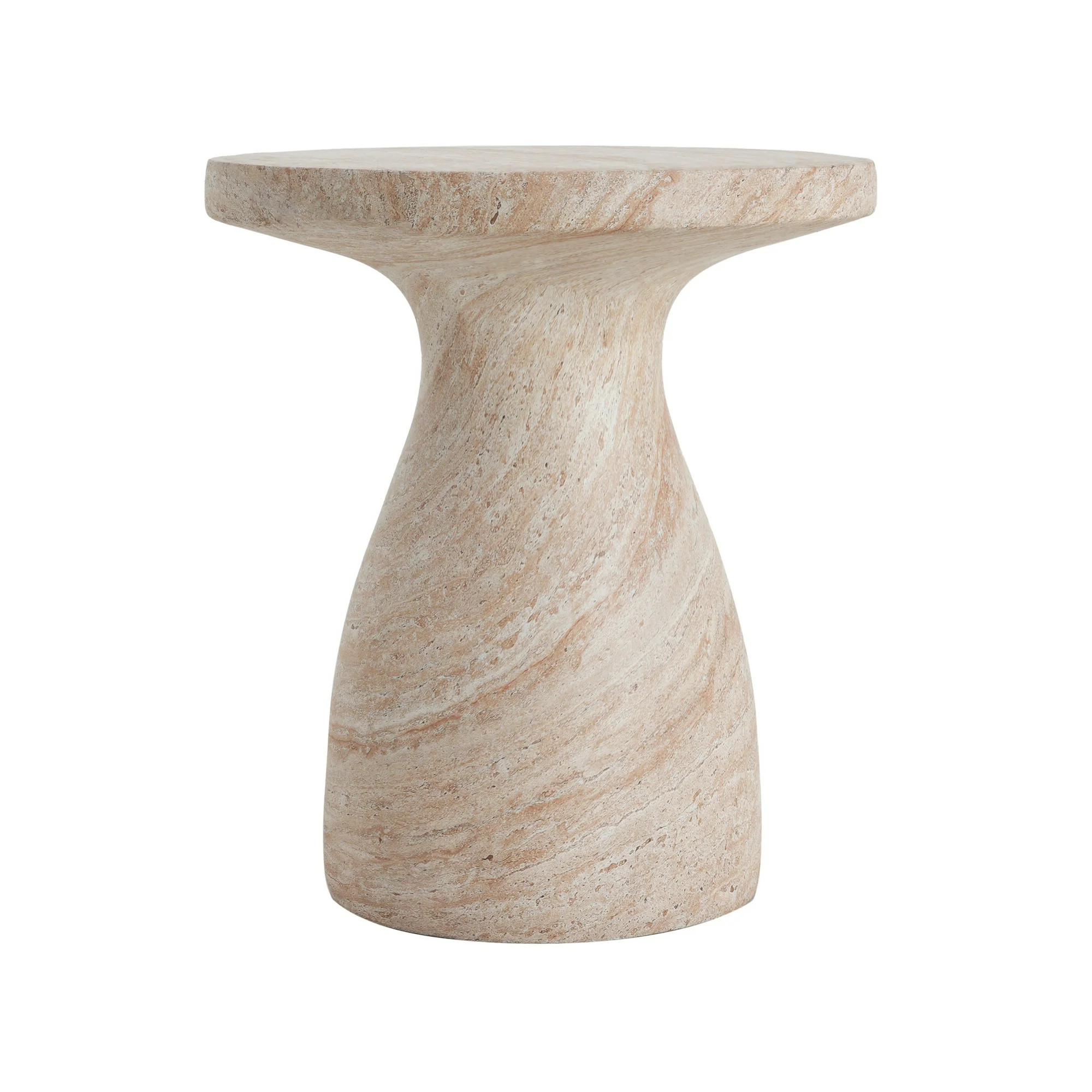 Christopher Knight Home Elegant 18" Outdoor Lightweight Concrete Mushroom Side Table, Travertine ... | Walmart (US)