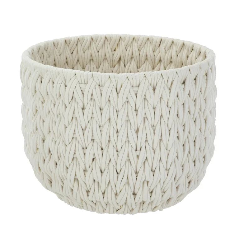 Better Homes & Gardens Extra Large White Woven Rope Decorative Storage Basket | Walmart (US)
