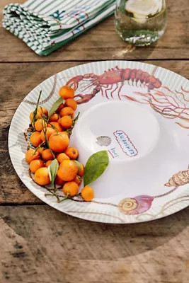 Nathalie Lete By the Sea Melamine Chip & Dip Platter | Anthropologie (US)