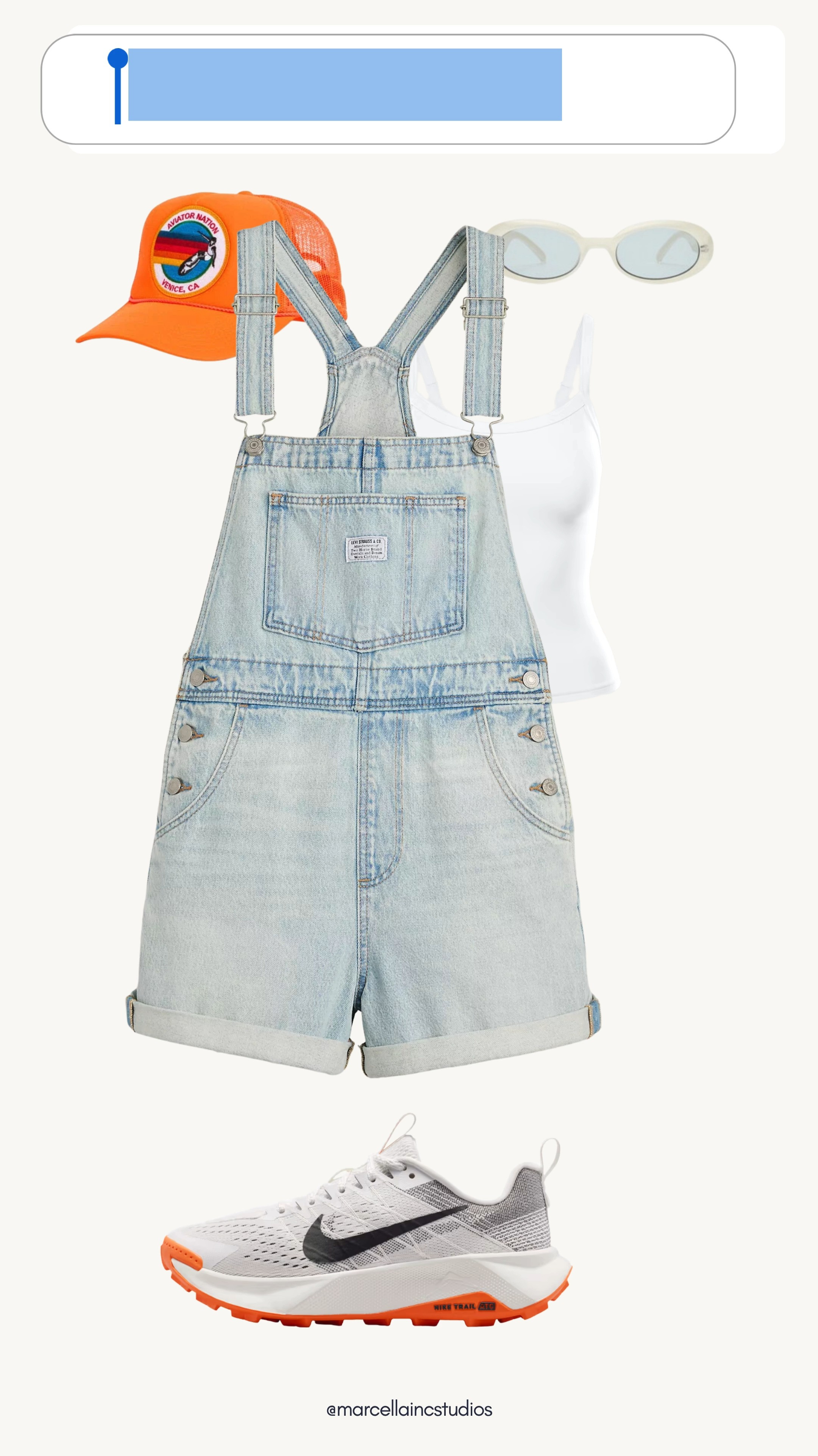 Trail shoes + cute overall shorts OOTD.  Love these new Nike ACG trail sneakers with the orange color pop and the Aviator Nation hat to match. #summeroutfit #nike #nikeacg #nikerunningshoe #overalls #overallsoutfit

#LTKootd #LTKActive #LTKSaleAlert