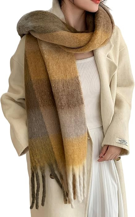 Wander Agio Winter Women Warm Scarf Long Shawl Large Scarves Cold Weather Thick Blanket Scarfs Co... | Amazon (US)
