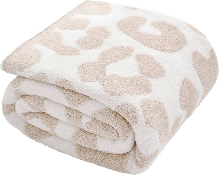 Ultra Soft Cozy Cow Print Fluffy Microfiber Knitted Throw Blanket Super Cozy Lightweight Fleece B... | Amazon (US)