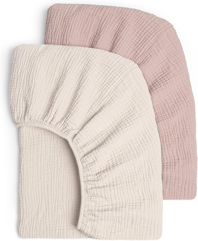 Lulu moon Muslin Crib Sheets - Fitted Crib Mattress Sheets for Boys and Girl - 28"x 52", 2 Pack (... | Amazon (US)