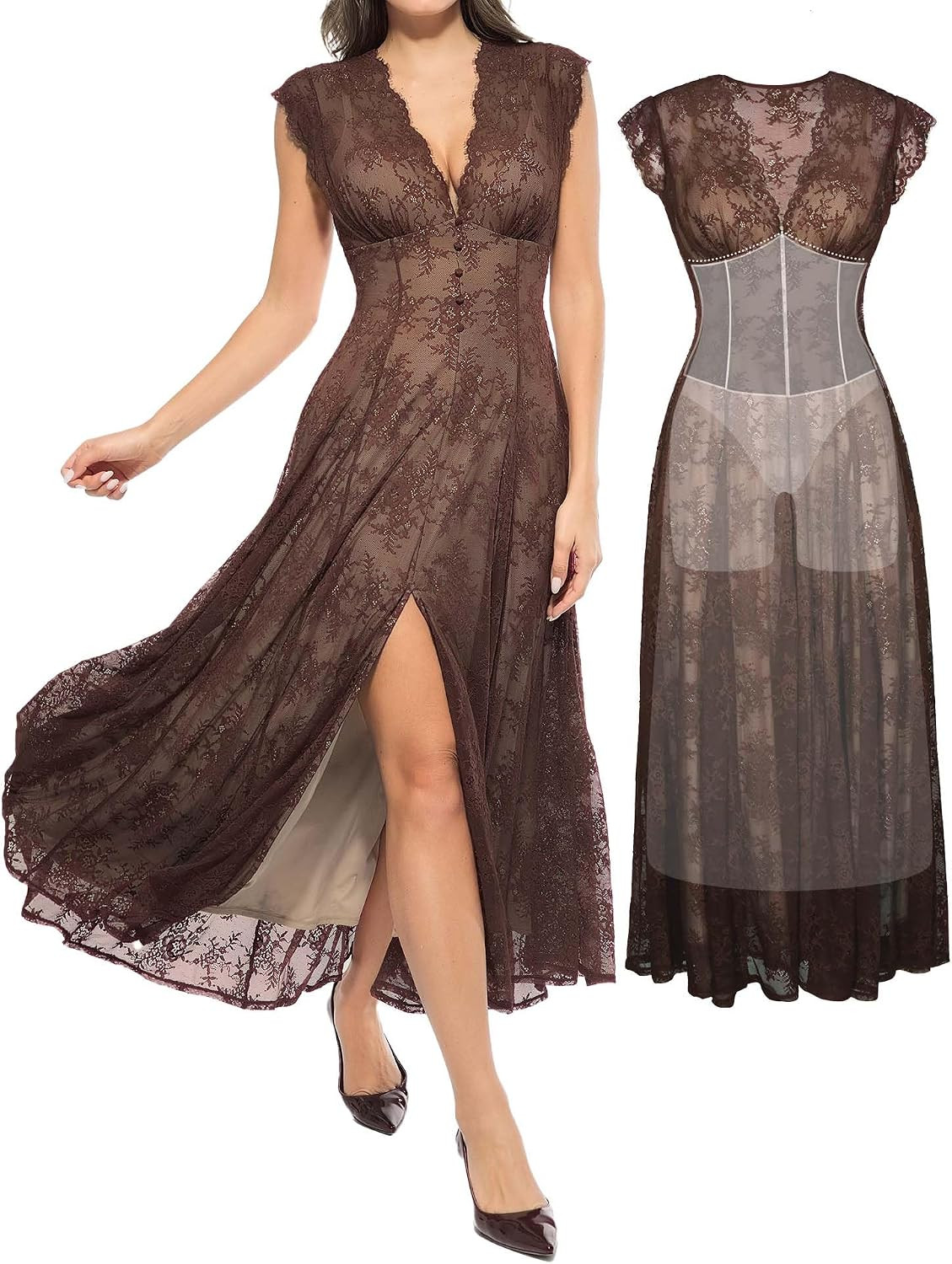 Popilush Lace Formal Cocktail Wedding Guest Dresses for Women | Amazon (US)