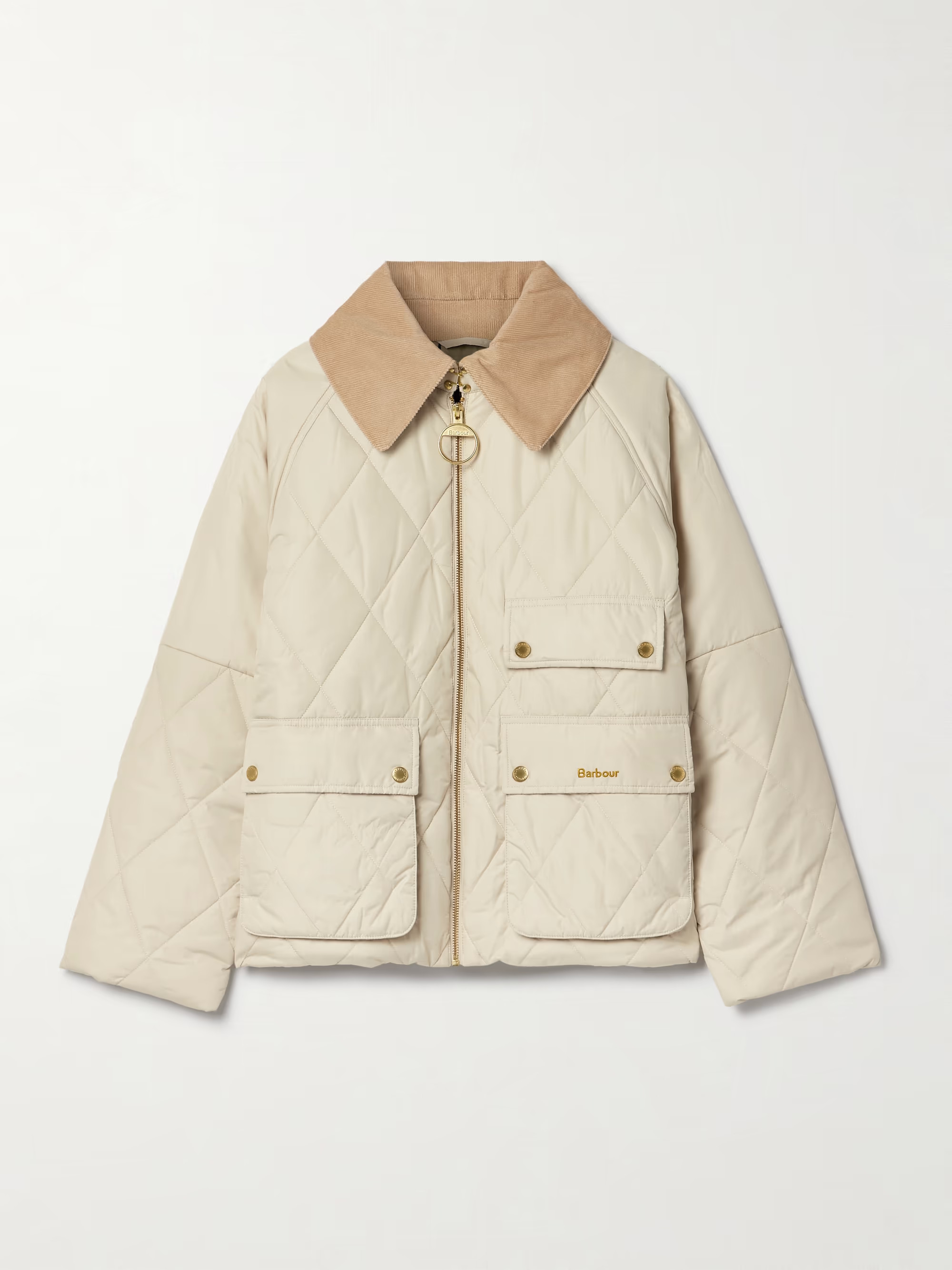 Milby cotton-corduroy trimmed quilted recycled-shell jacket | NET-A-PORTER (US)