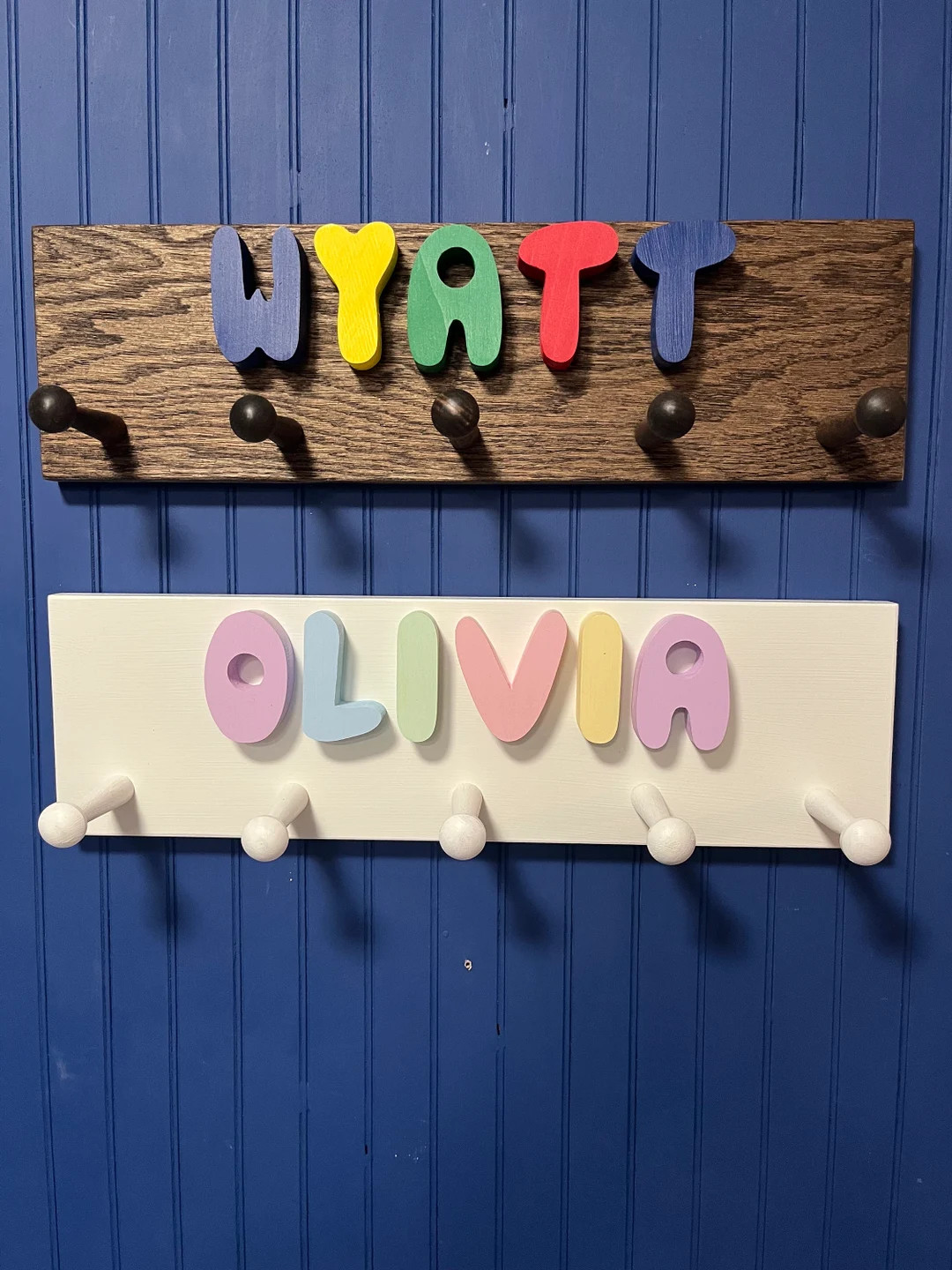 Personalized Name Coat Rack, Handmade Wood Nursery Decor, Made in USA - Etsy | Etsy (US)