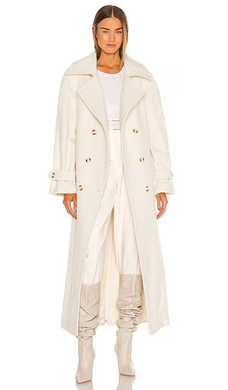 Zoe Coat in Ivory | Revolve Clothing (Global)