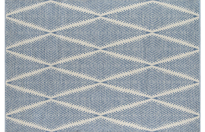 Beacon Outdoor Rug, Denim | One Kings Lane